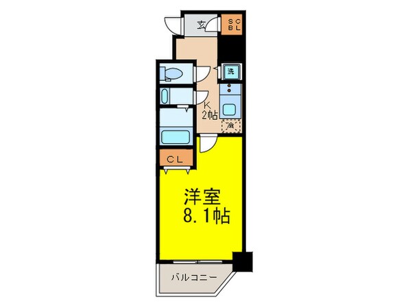 ルーエ天満橋の物件間取画像